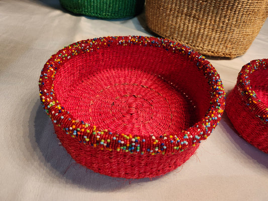 Beaded baskets 3pc